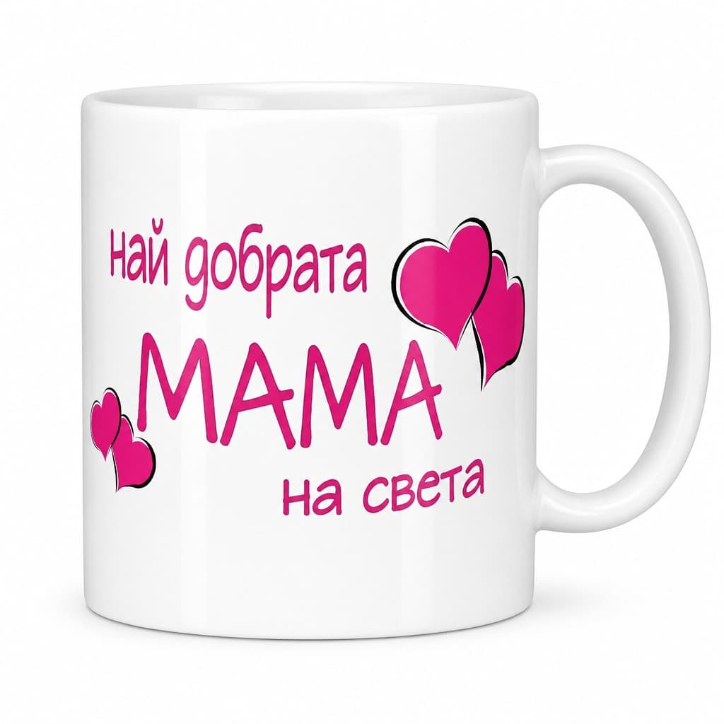 Чаша най добра мама на света с текст по избор